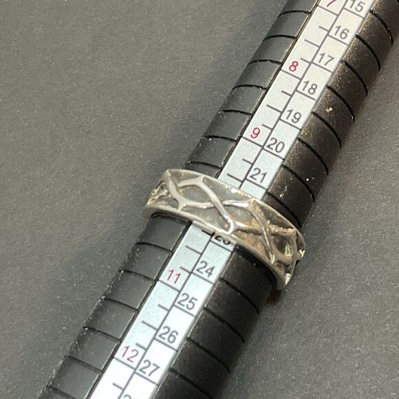 James Avery Crown of Thorns Ring Sz 10 Sterling Silver Retired Jesus Religious - Picture 7 of 10